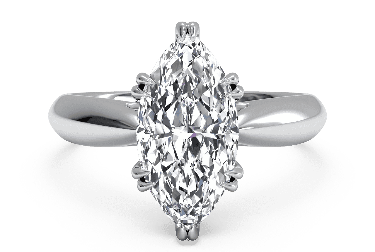The Cordelia Solitaire / 0.57 Carat Marquise Lab Diamond