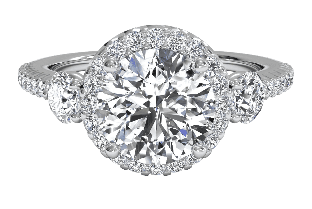 The Lina Halo / 2.02 Carat Round Lab Diamond