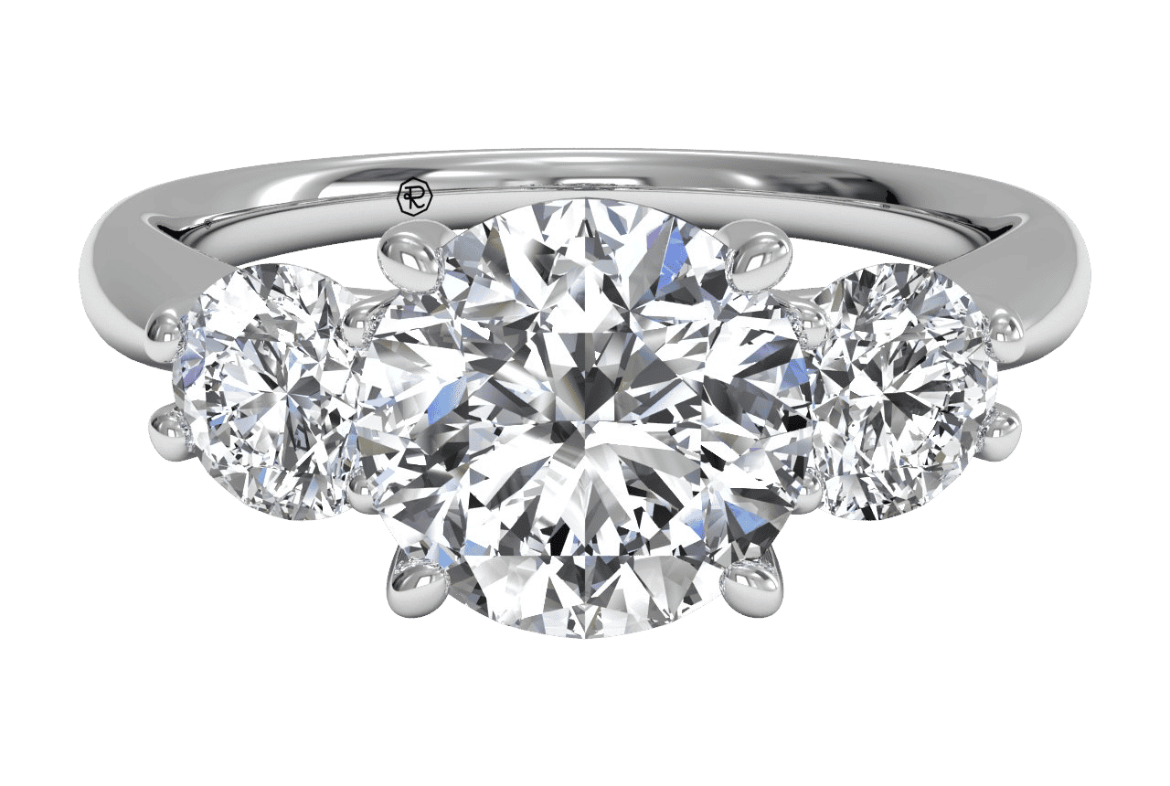 The Olivia Three-Stone / 2.02 Carat Round Lab Diamond