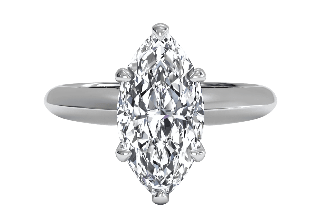 The Ottilie Solitaire / 0.57 Carat Marquise Lab Diamond