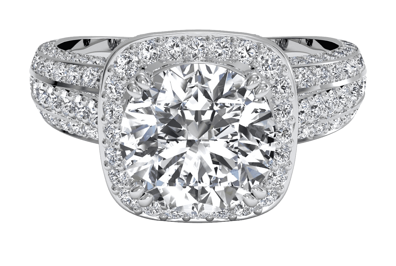 The Marisa Halo / 1.50 Carat Round Lab Diamond