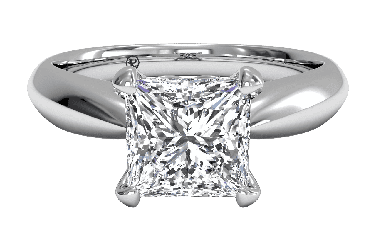 The Jasmine Solitaire / 2.00 Carat Princess Lab Diamond