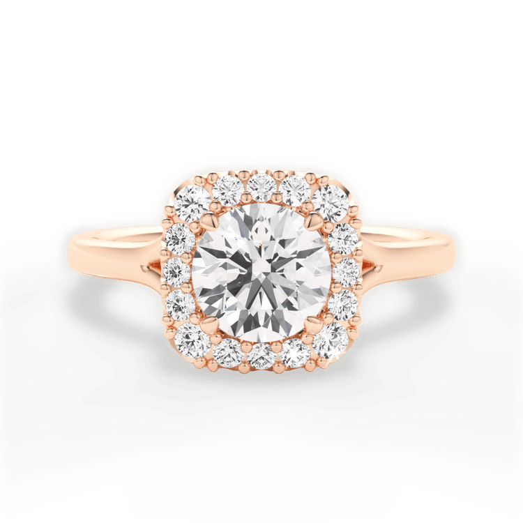 The Celia Halo / 0.34 Carat Round Diamond