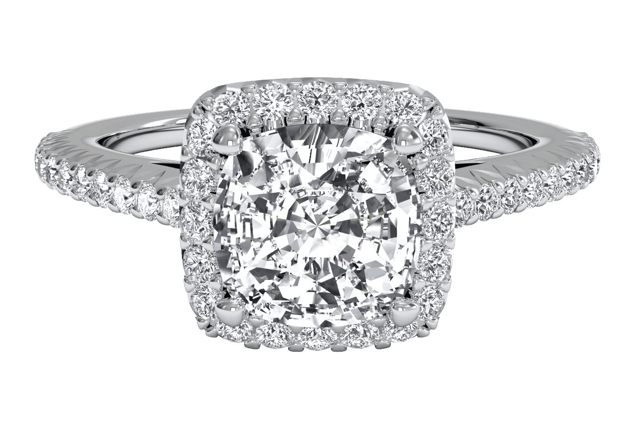 The Kris Halo / 0.60 Carat Cushion Diamond