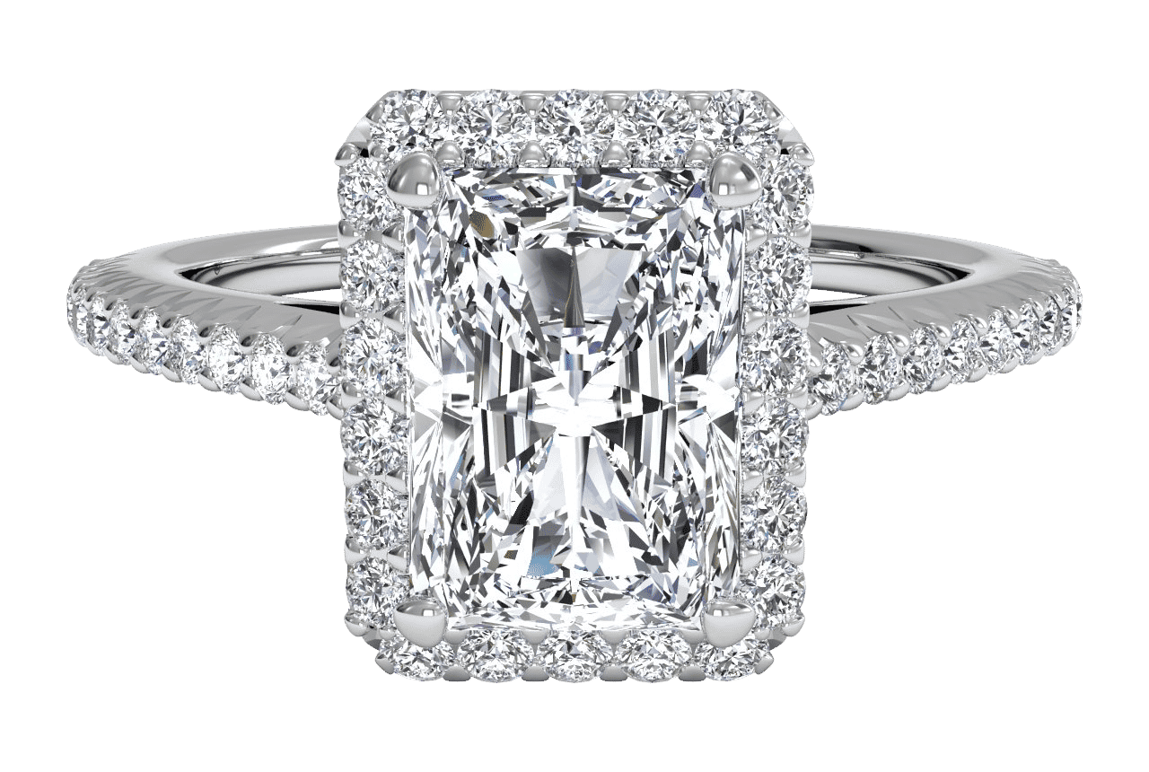 The Kris Halo / 0.71 Carat Radiant Diamond