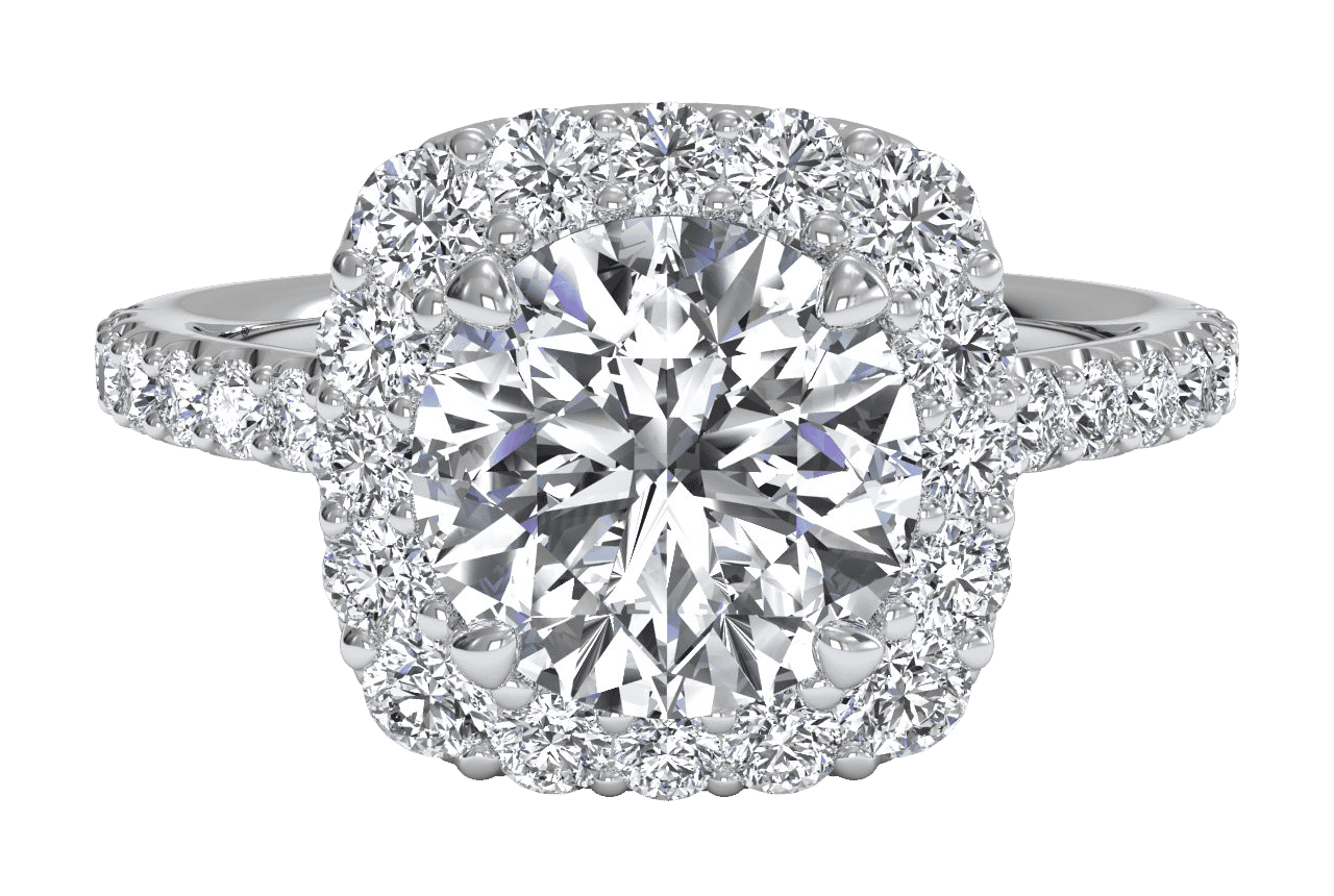 The Aria Halo / 2.50 Carat Round Lab Diamond