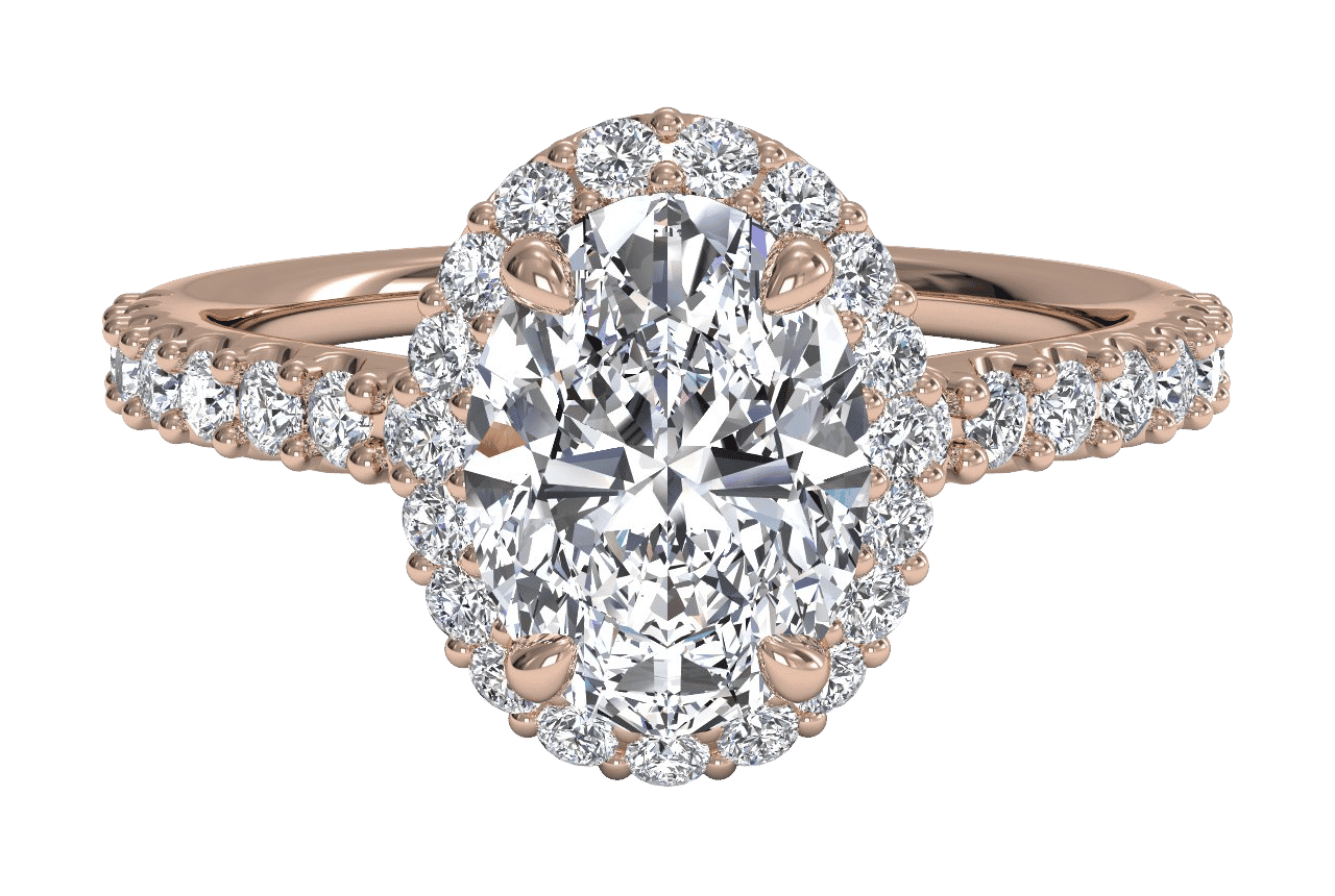 The Layla Halo / 0.50 Carat Oval Diamond