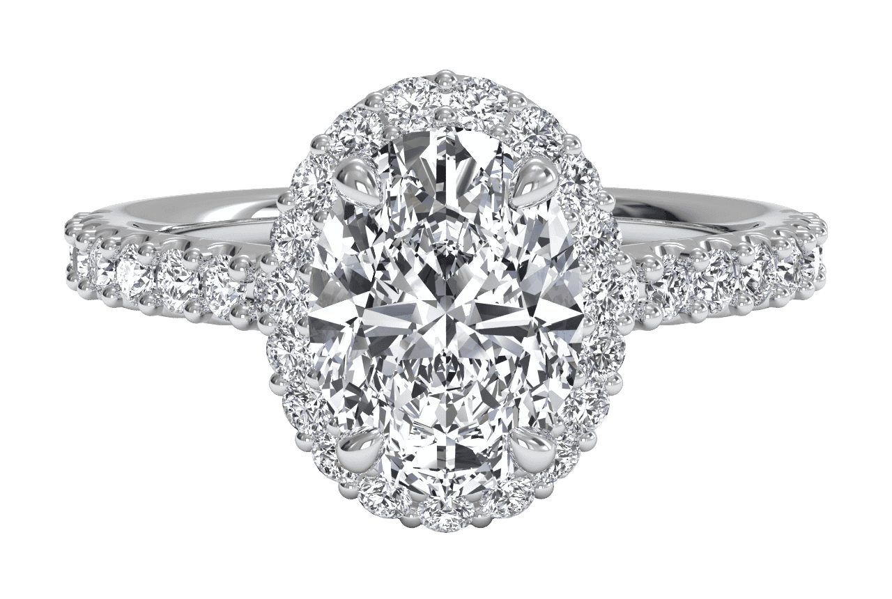 The Layla Halo / 1.50 Carat Oval Diamond