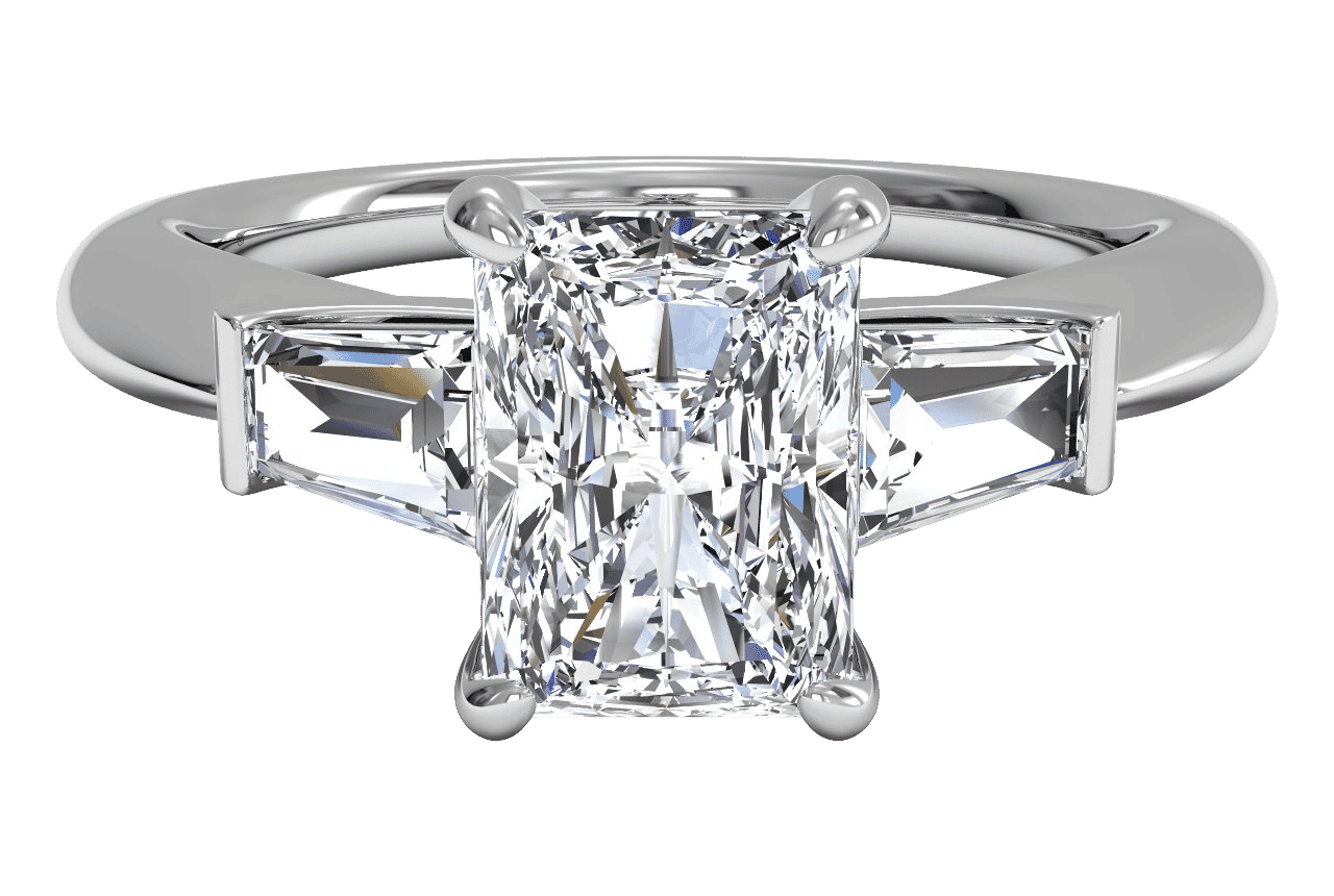 The Emma Three-Stone / 0.71 Carat Radiant Diamond
