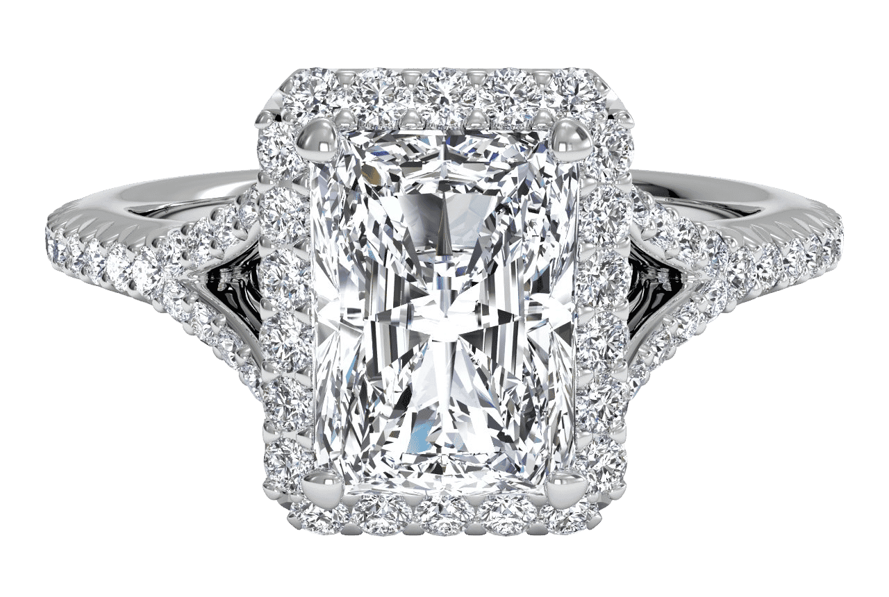The Jordan Halo / 0.71 Carat Radiant Diamond