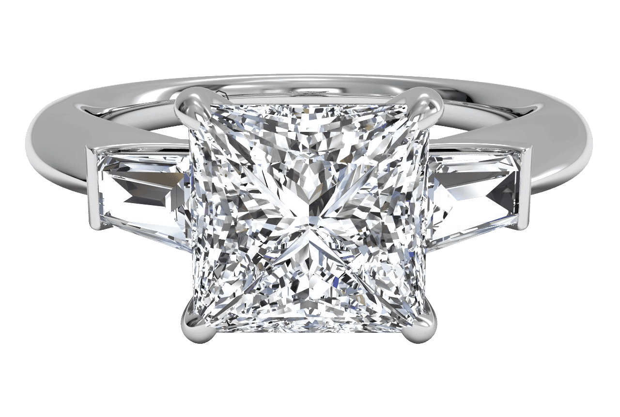 The Emma Three-Stone / 0.50 Carat Princess Diamond