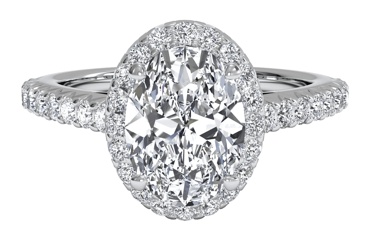 The Laura Halo / 0.50 Carat Oval Diamond