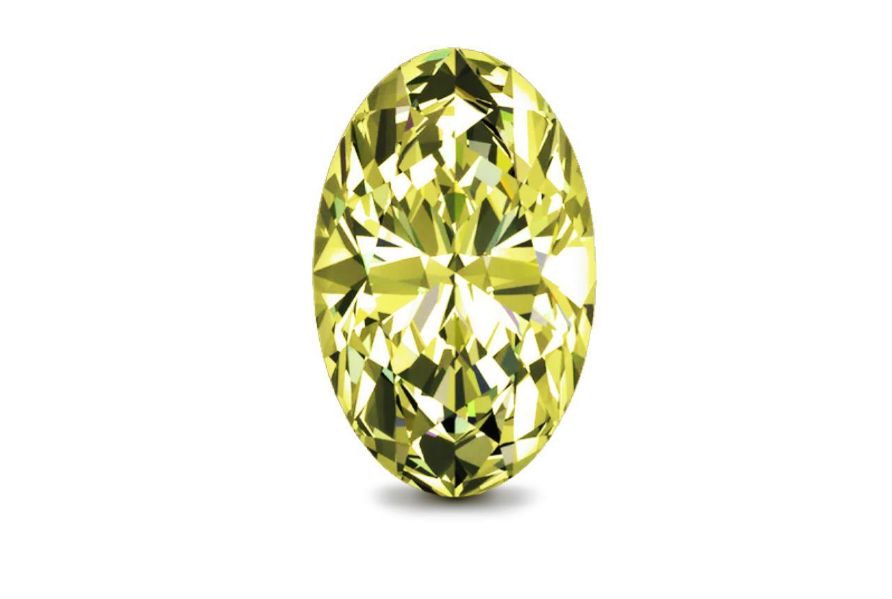 0.50 Carat Oval Yellow Diamond