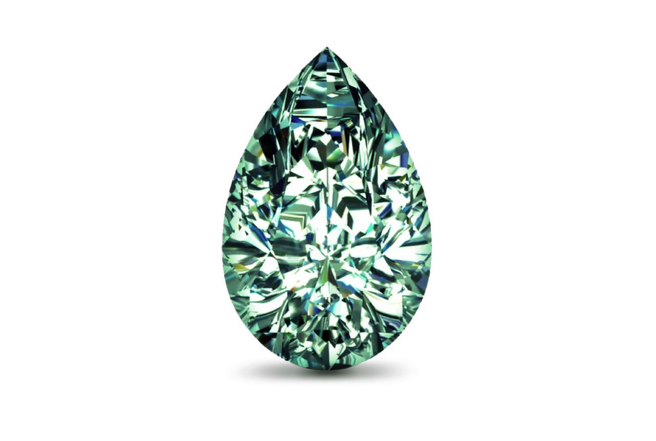 0.40 Carat Pear Green Diamond