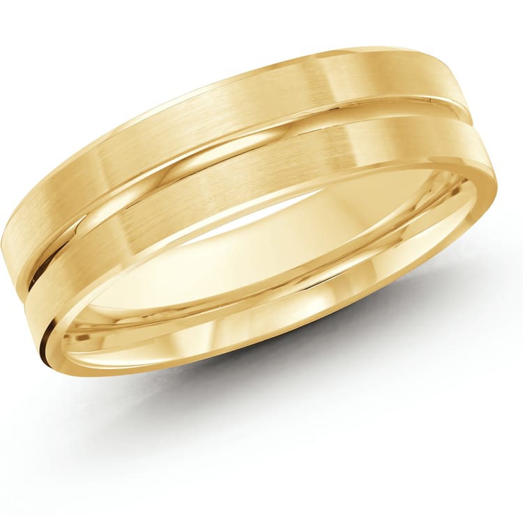 Men's 6mm Satin-finish Inlay Wedding Ring
