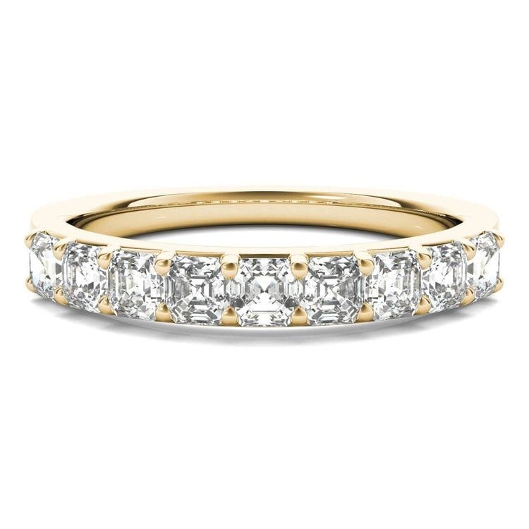 Nine-Stone Asscher Cut Diamond Wedding Ring