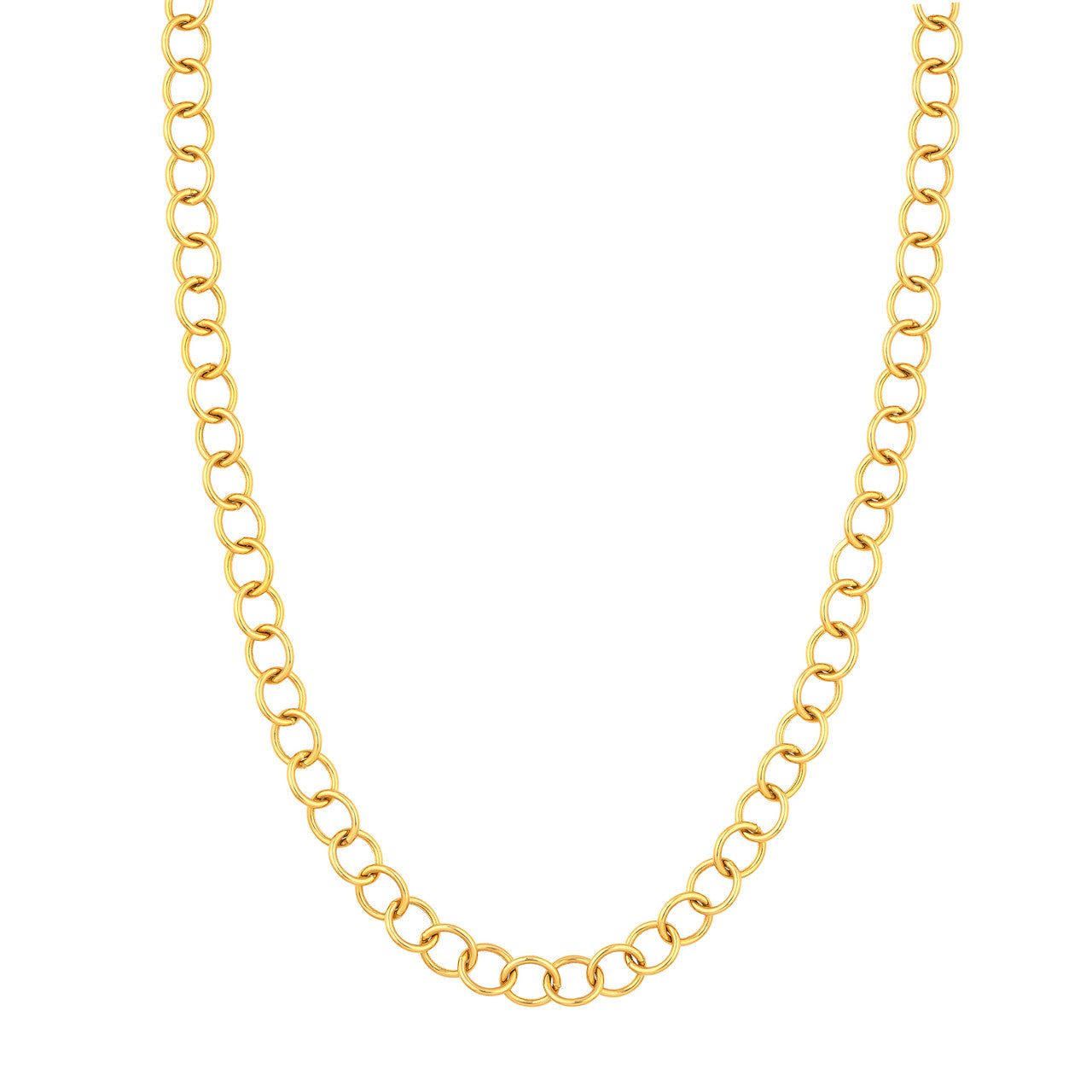 14kt Gold Hollow Rounded Wire Link Chain