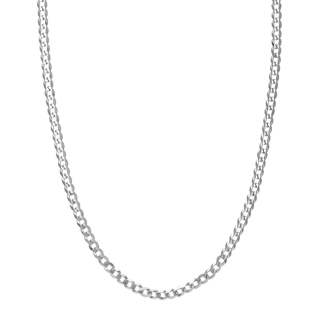 Men's Sterling Silver 4.95mm 18-30" Curb Chain with Lobster Lock