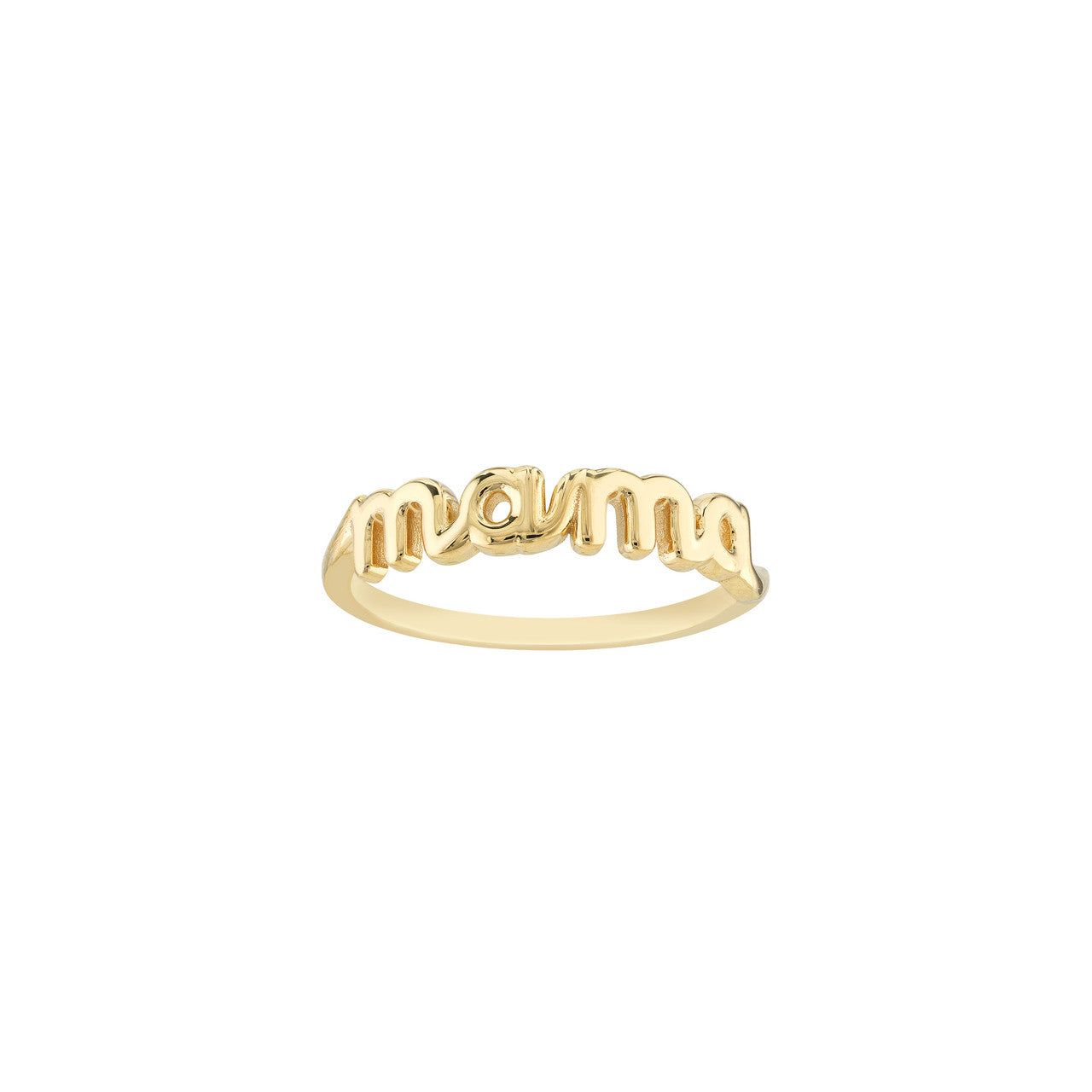 14kt Gold Scripts Collection "Mama" Ring