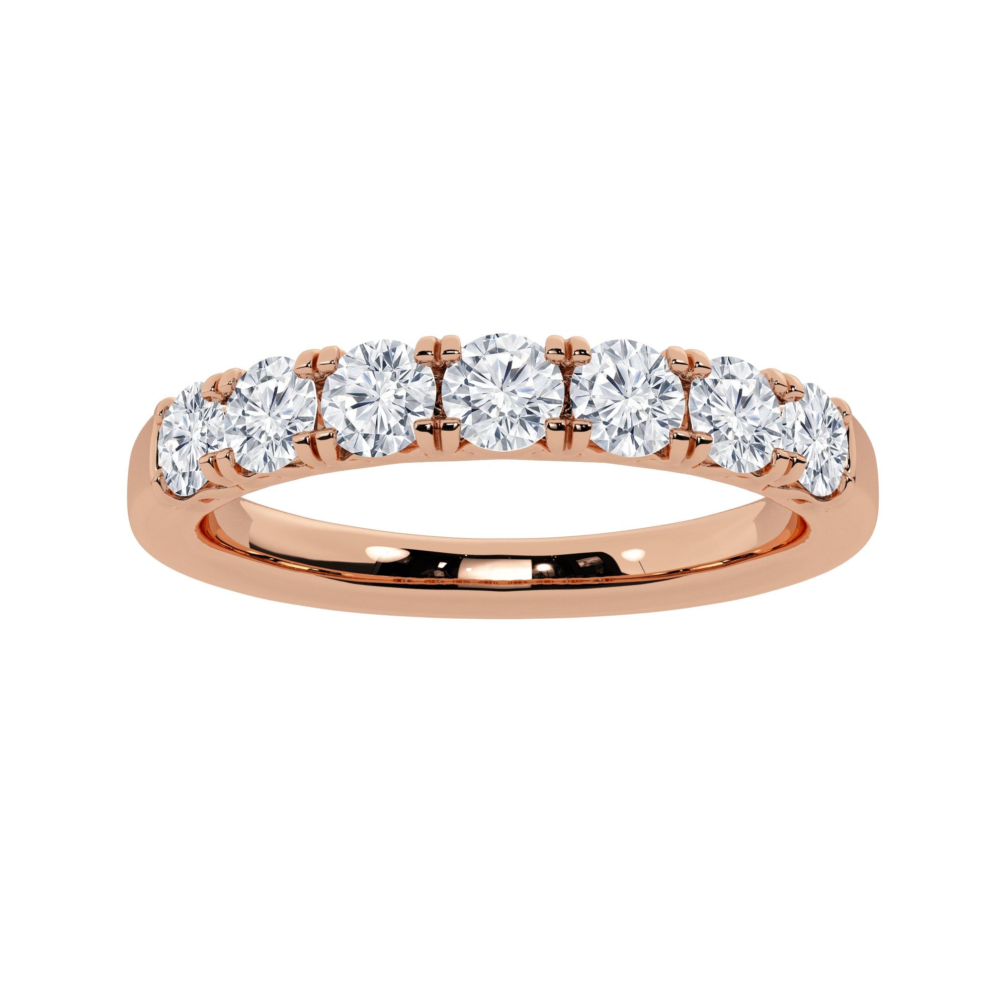 0.75 CTW Seven-Stone Round Cut Lab Diamond Wedding Ring