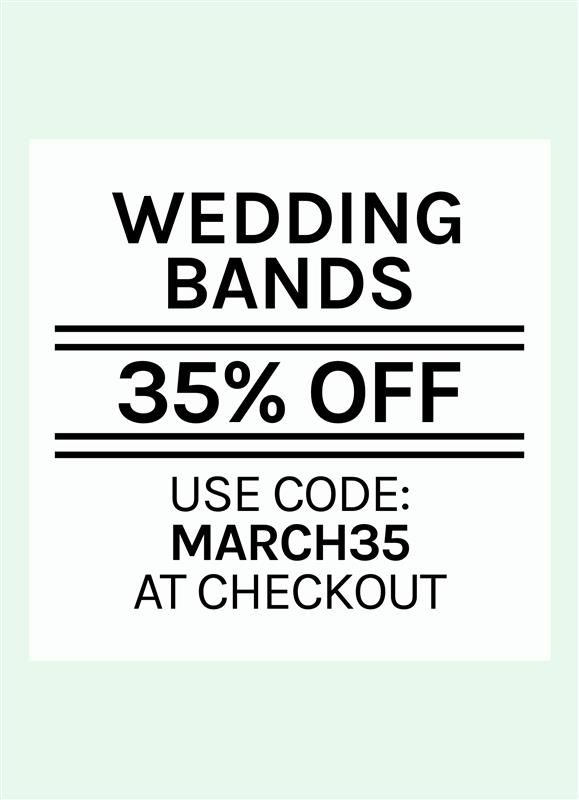 35% off Wedding Bands with code MARCH35