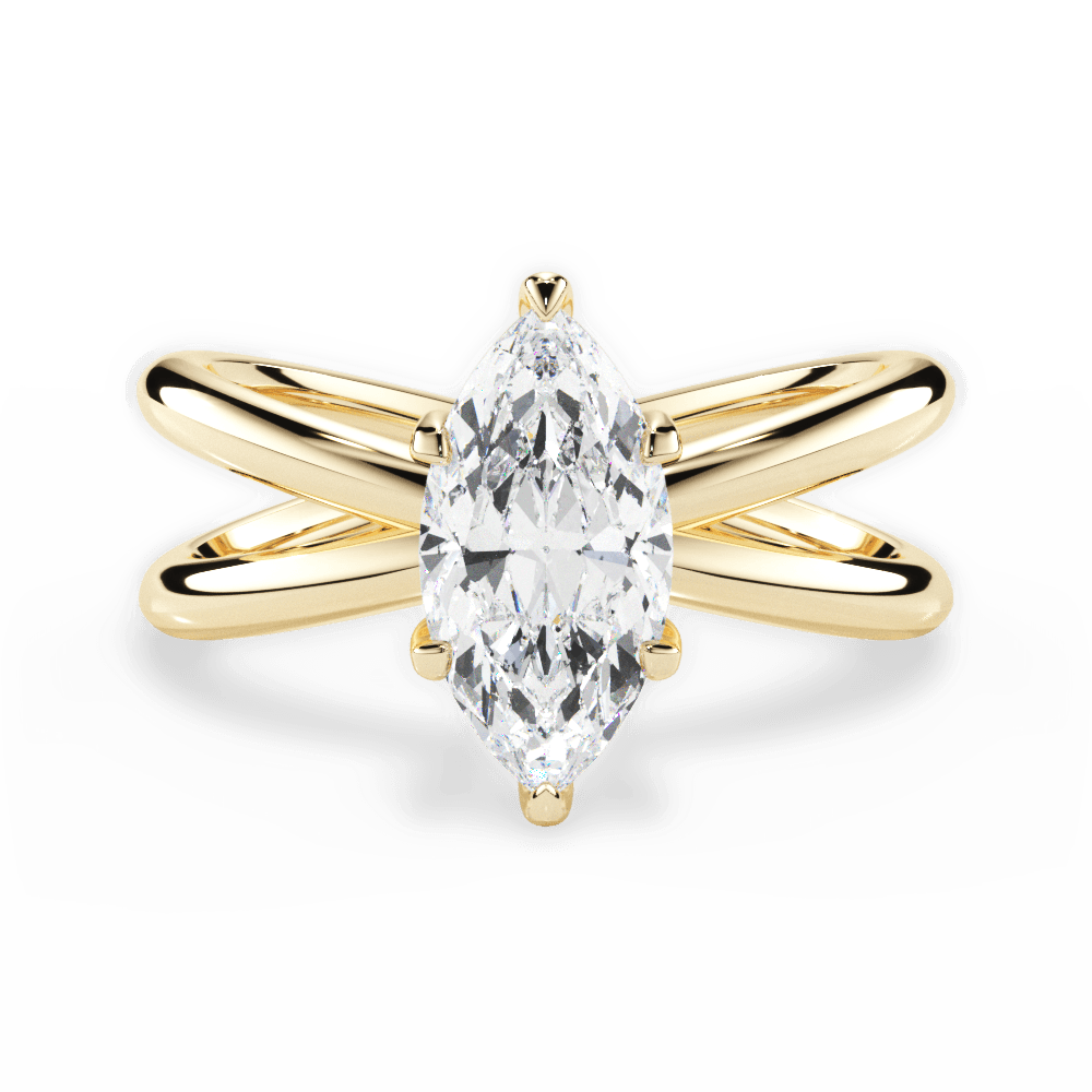 14kt Yellow Gold/18kt Yellow Gold/marquise/top