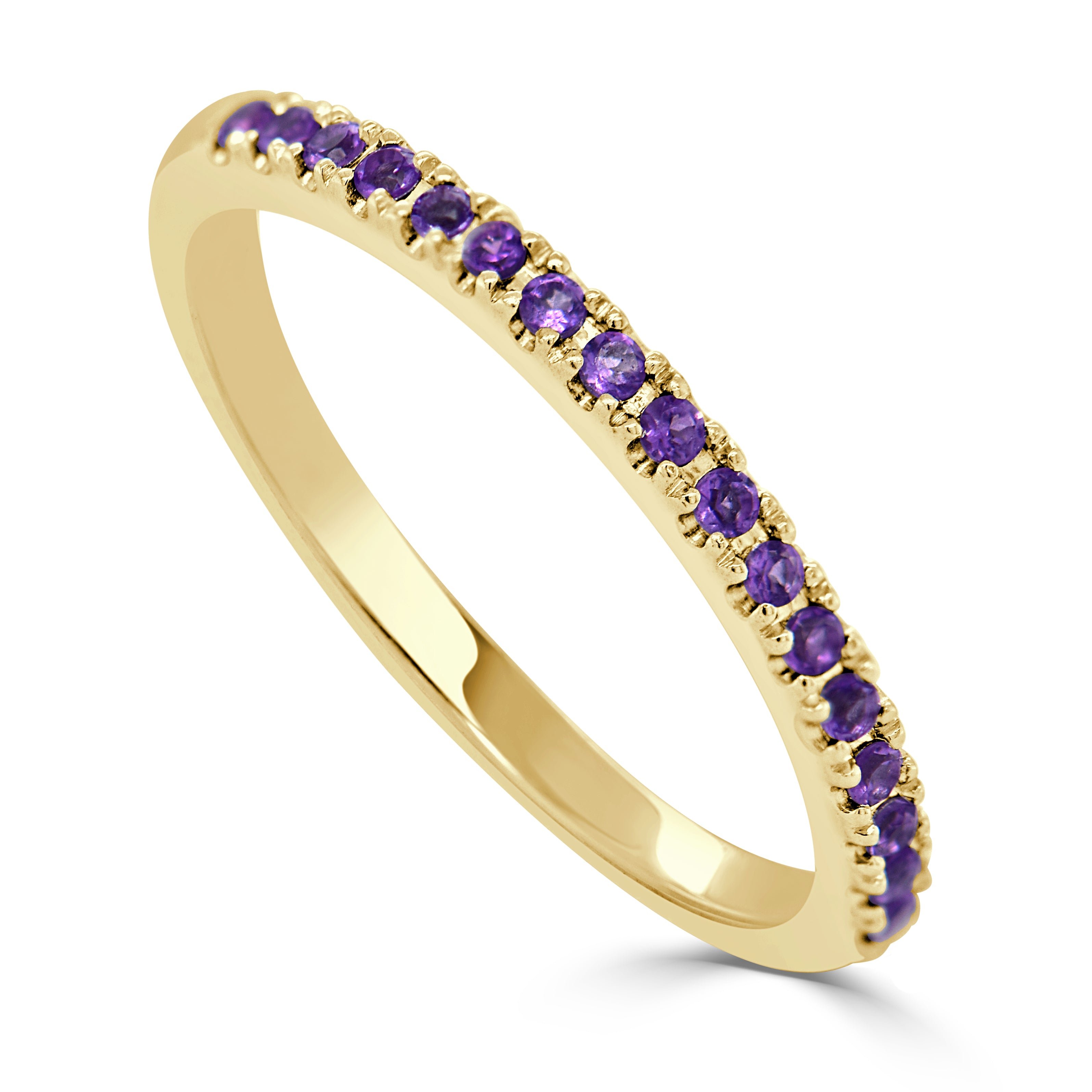 14kt yellow gold/amethyst/top