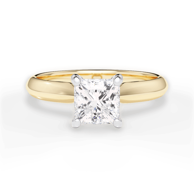 The Ottilie Solitaire / 0.33 Carat Princess Lab Diamond