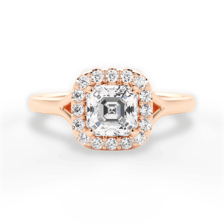 The Celia Halo / 0.30 Carat Asscher Diamond