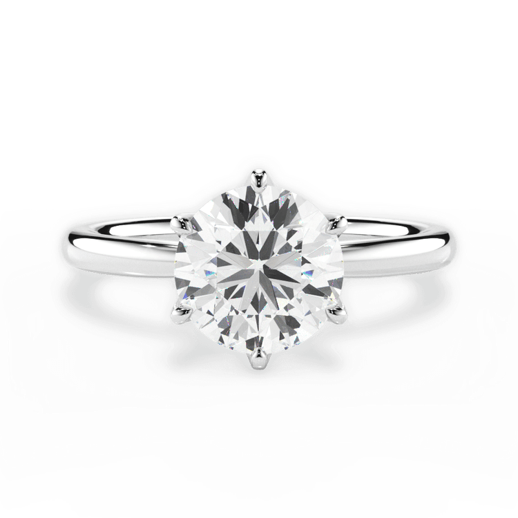 The Petra Solitaire / 3.01 Carat Round Lab Diamond