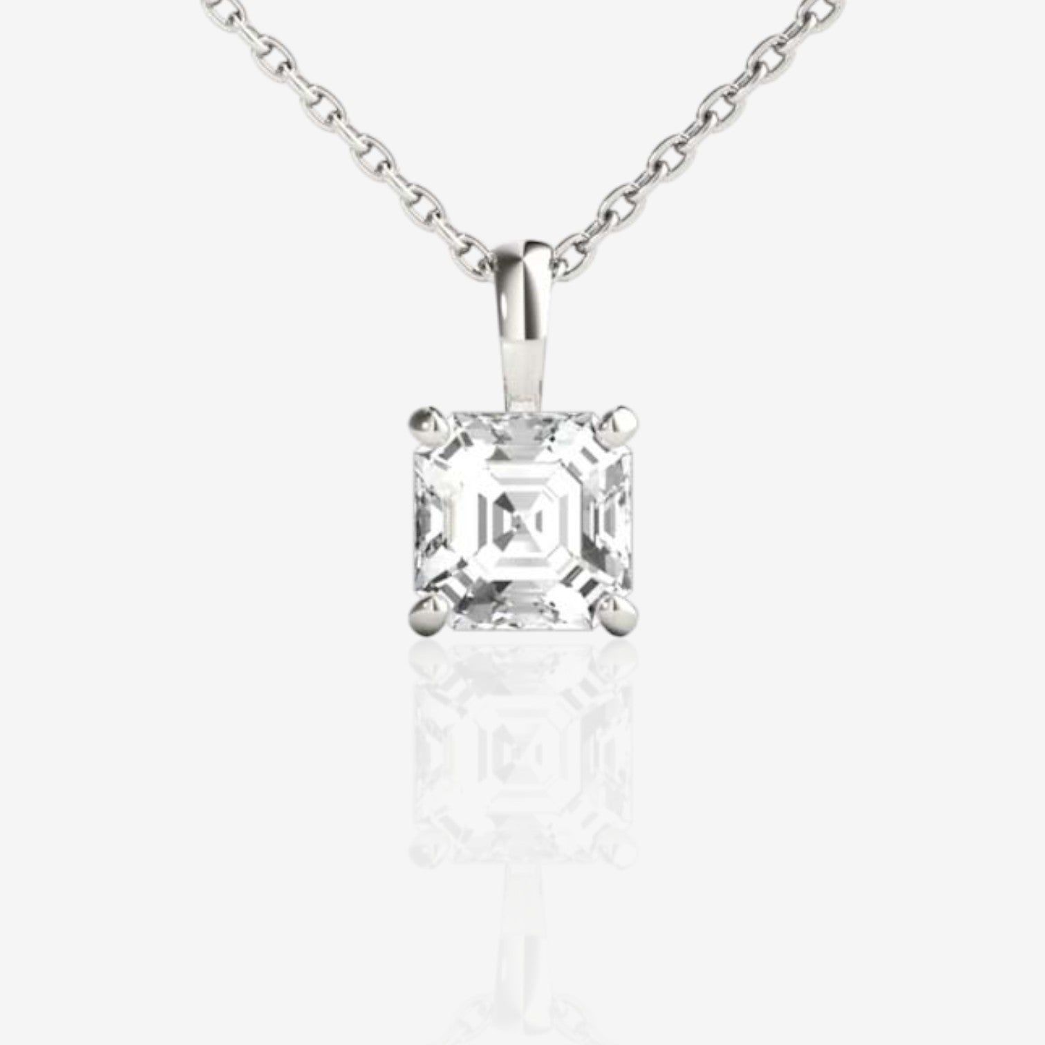 Asscher Diamond Pendant