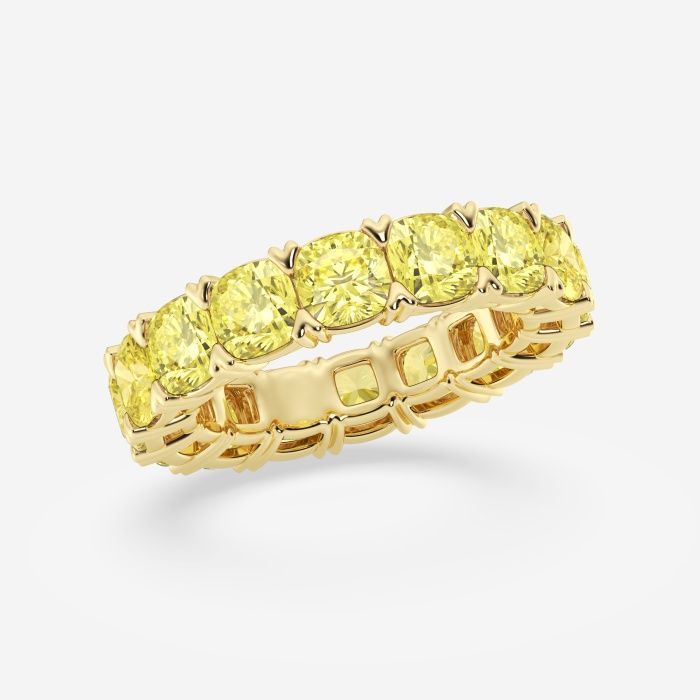 14kt Yellow Gold/18kt Yellow Gold/cushion/side