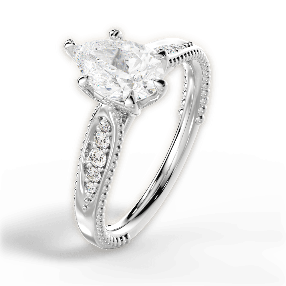 Diamond Encrusted SixProng Engagement Ring Ritani
