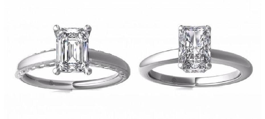 emerald cut diamond vs radiant cut diamond