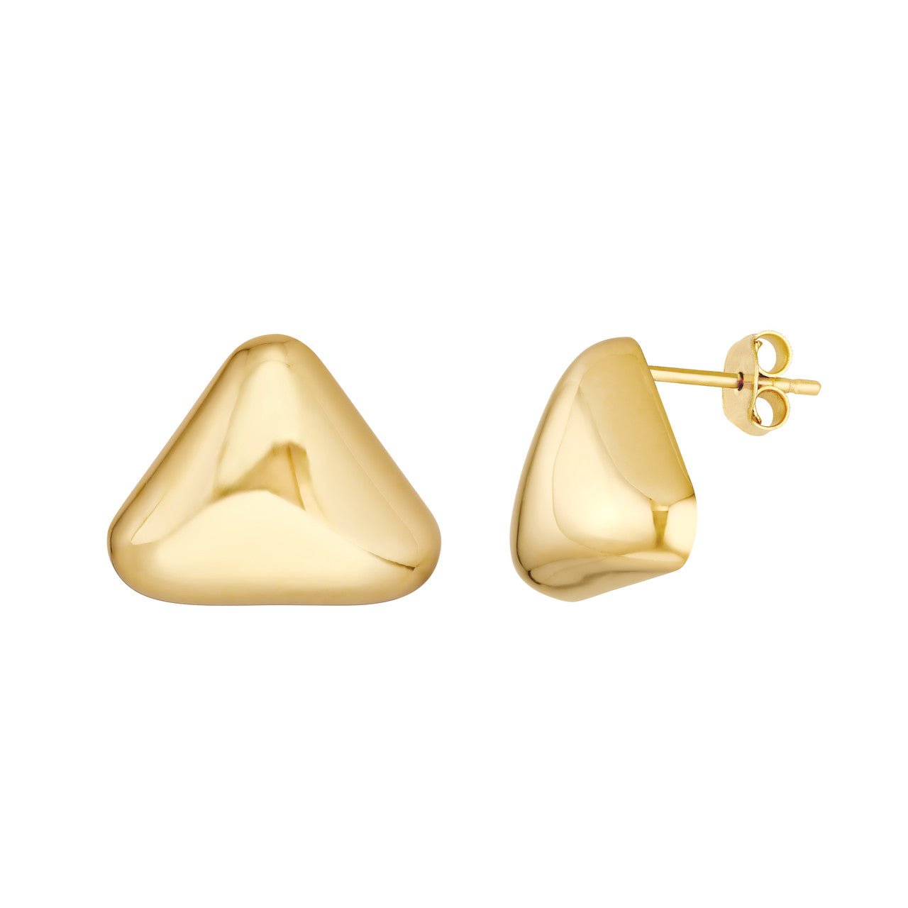 Ritani 14Kt Gold Polished Triangular Stud Earrings