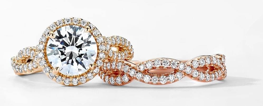 yellow gold and rose gold rings