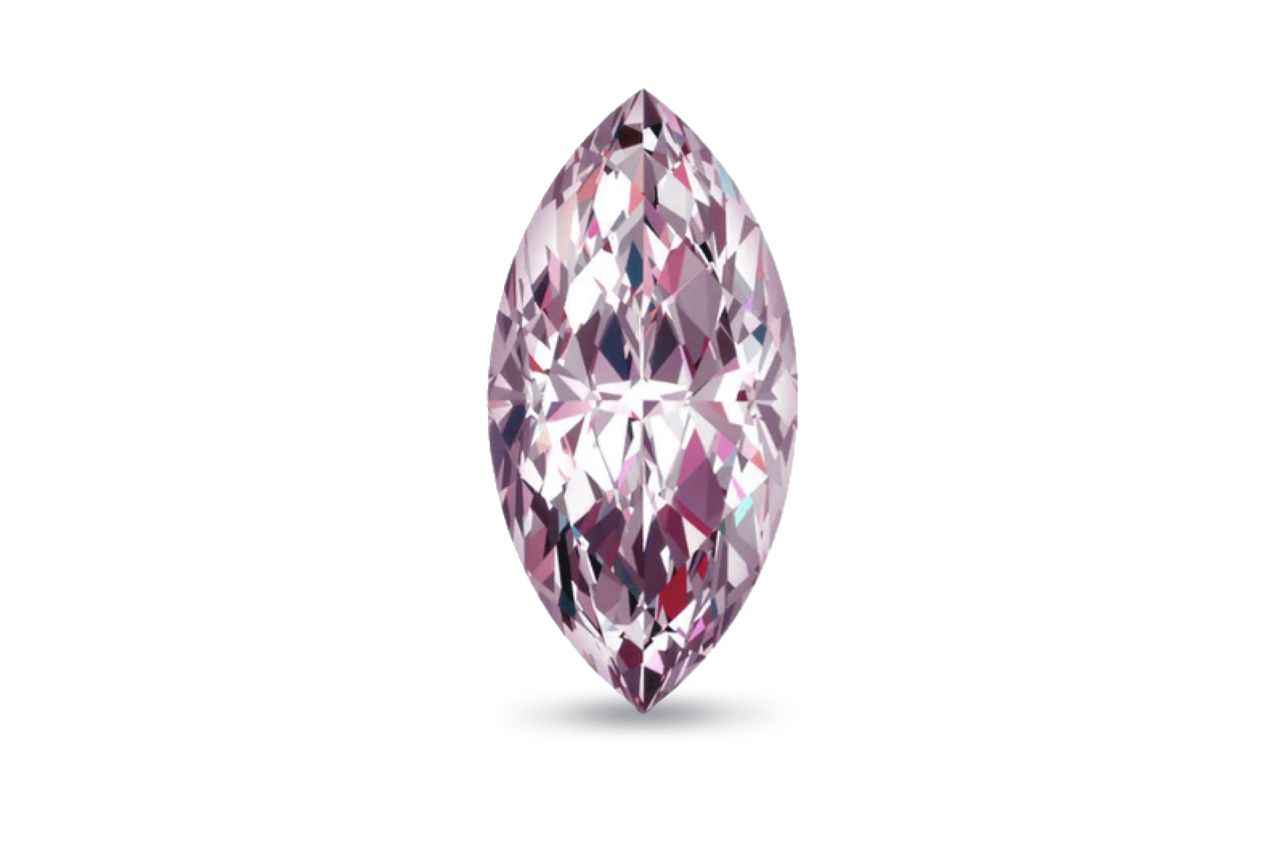 0.58 Carat Marquise Pink Lab Diamond