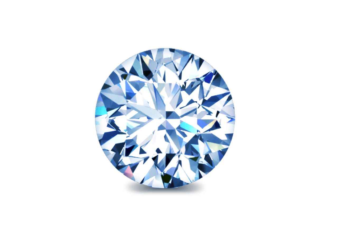 0.33 Carat Round Blue Lab Diamond