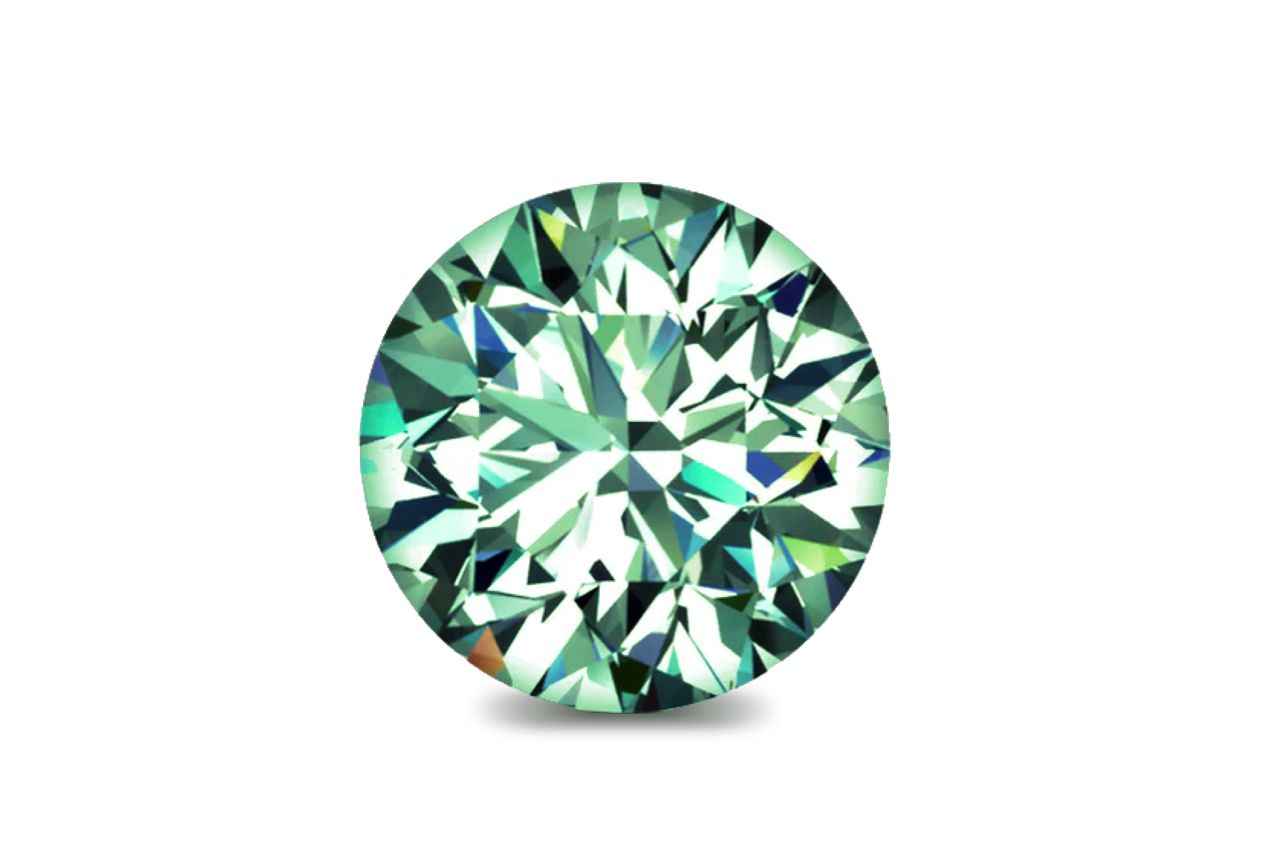 0.30 Carat Round Green Diamond