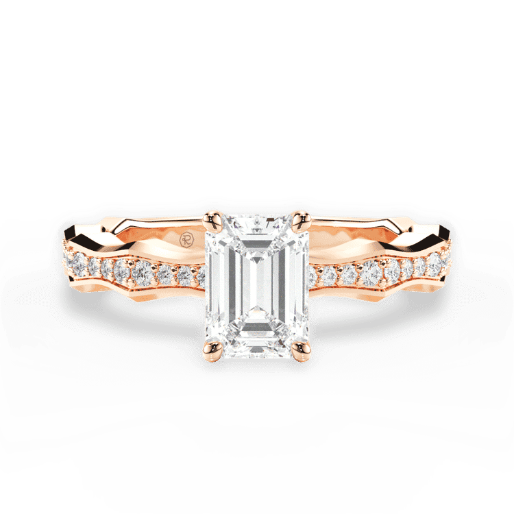Pavé Bamboo Diamond Engagement Ring