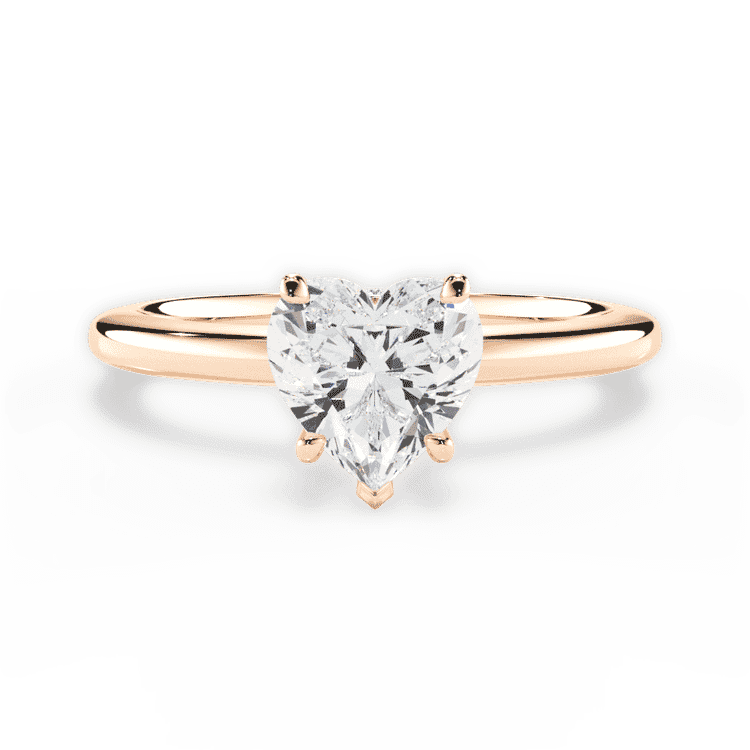 Solitaire Diamond Engagement Ring with Diamond Collar