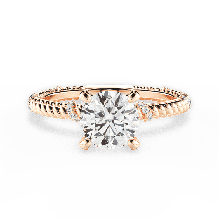 Twisted Rope Diamond Engagement Ring
