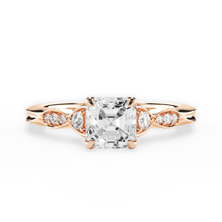 Vintage Diamond Accent Engagement Ring