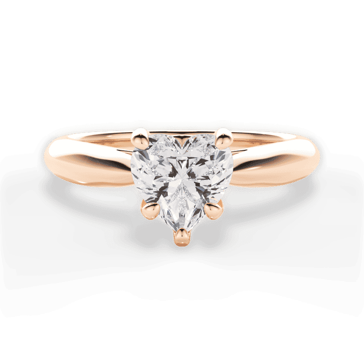 Solitaire Diamond Tapered Engagement Ring With Surprise Diamonds