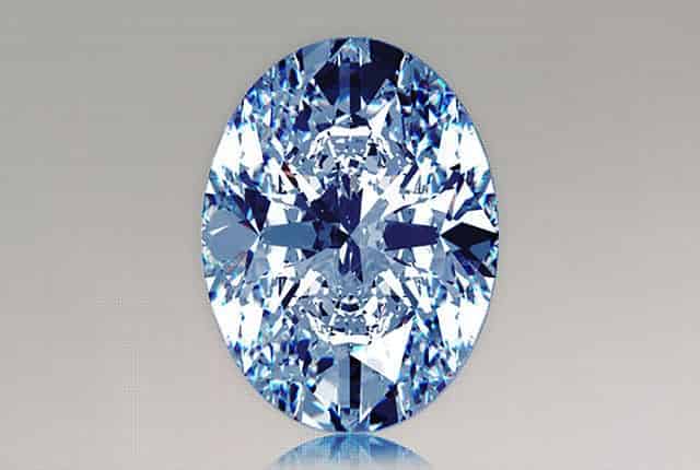 0.30 Carat Oval Blue Lab Diamond