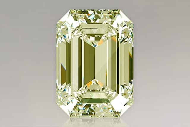 0.40 Carat Emerald Yellow Diamond