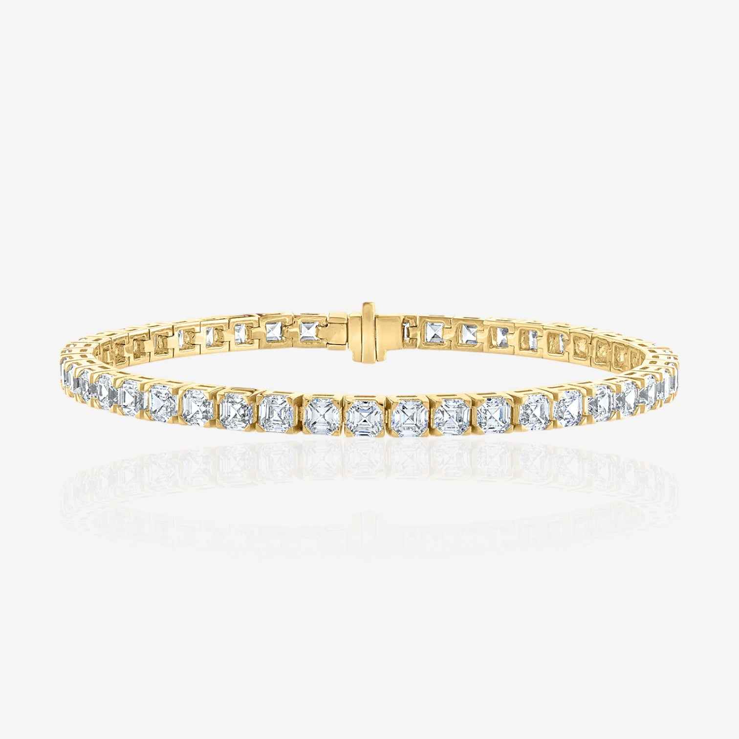 Asscher Diamond Tennis Bracelet