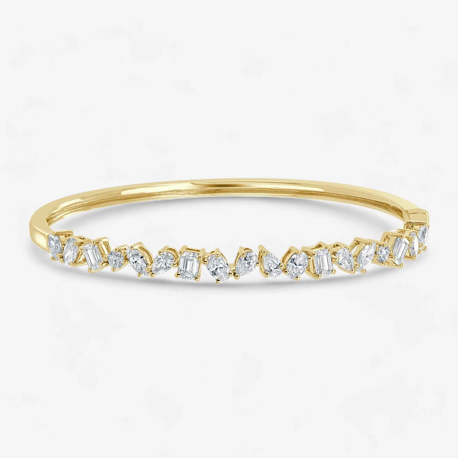 Fancy-Shape Diamond Bangle Bracelet