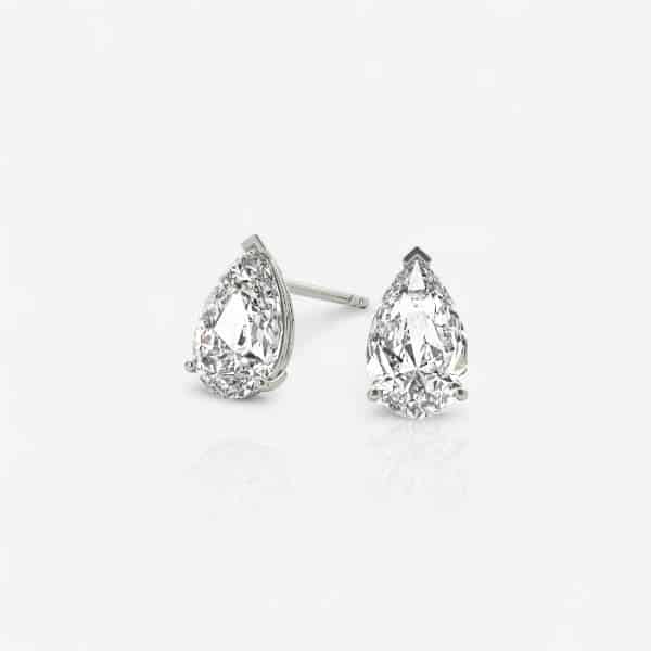 Pear Diamond Stud Earrings