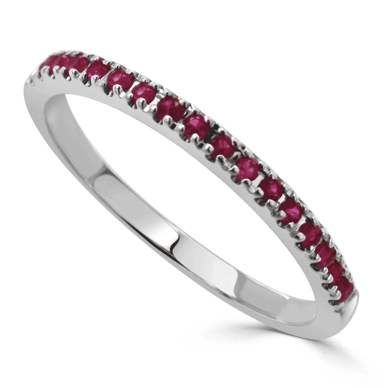 14kt Gold 0.28 CTW Ruby Birthstone Stackable Ring - Size 6.5